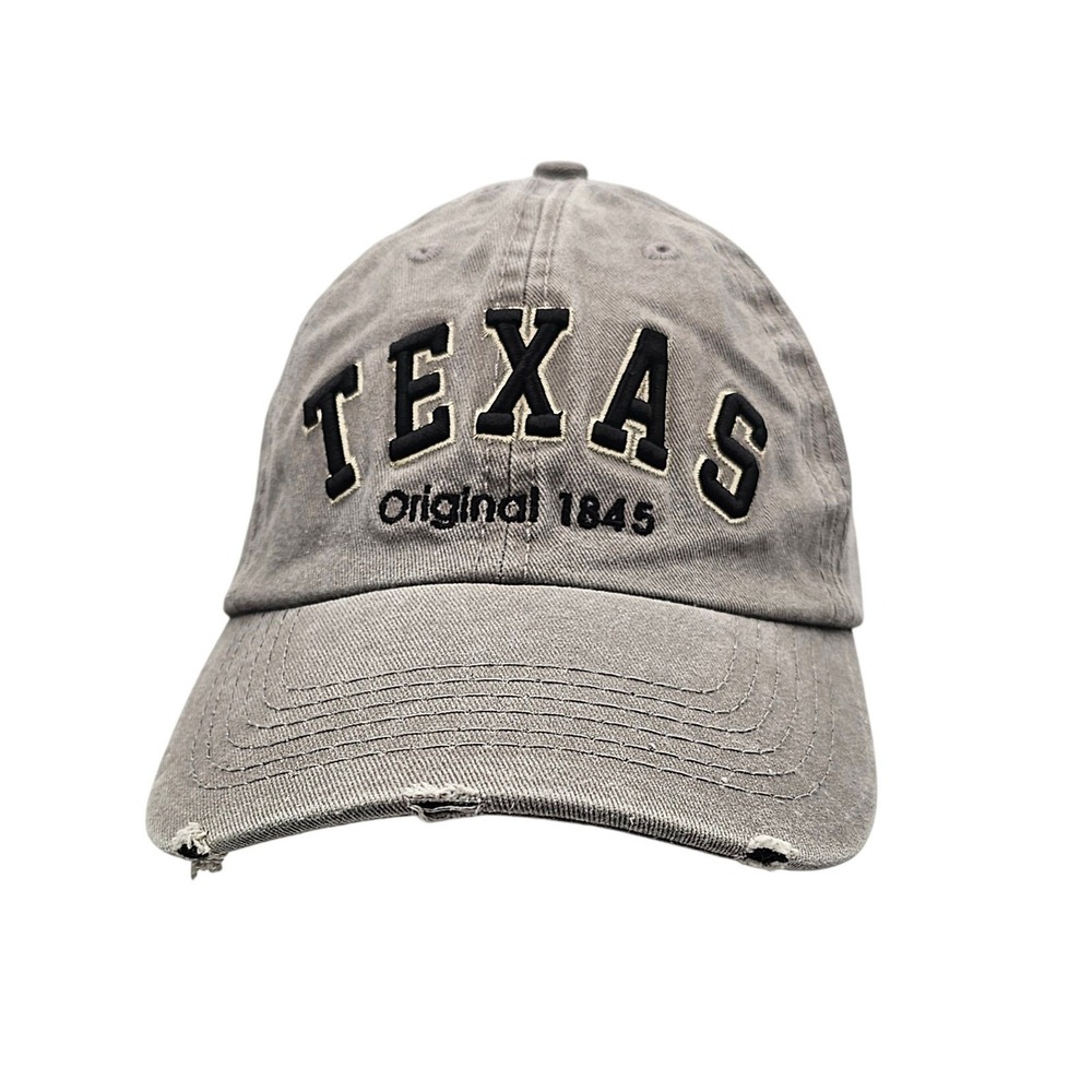 Robin Ruth Texas Original 1845 Hat Gray Distressed Embroidered Souvenir Cap